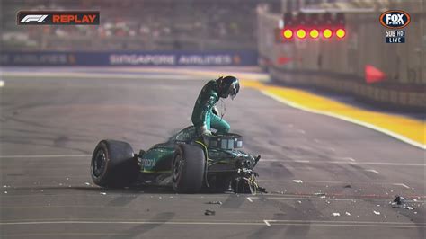 lance stroll crash 2023